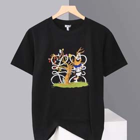 LOEWE Fashionable casual panda embroidery round neck short-sleeved T-shirt（27 styles)-1888