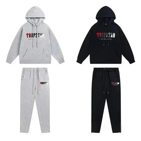 Trapstar embroidered hooded sweatshirt suit-4421