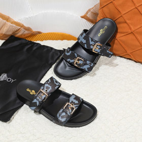 GalxBoy Plus Size Metal Double Buckle Sandals-5654  